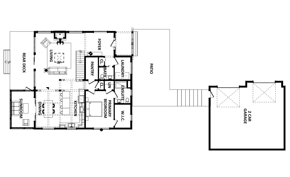 The Crescent Wood Main Floor Plan