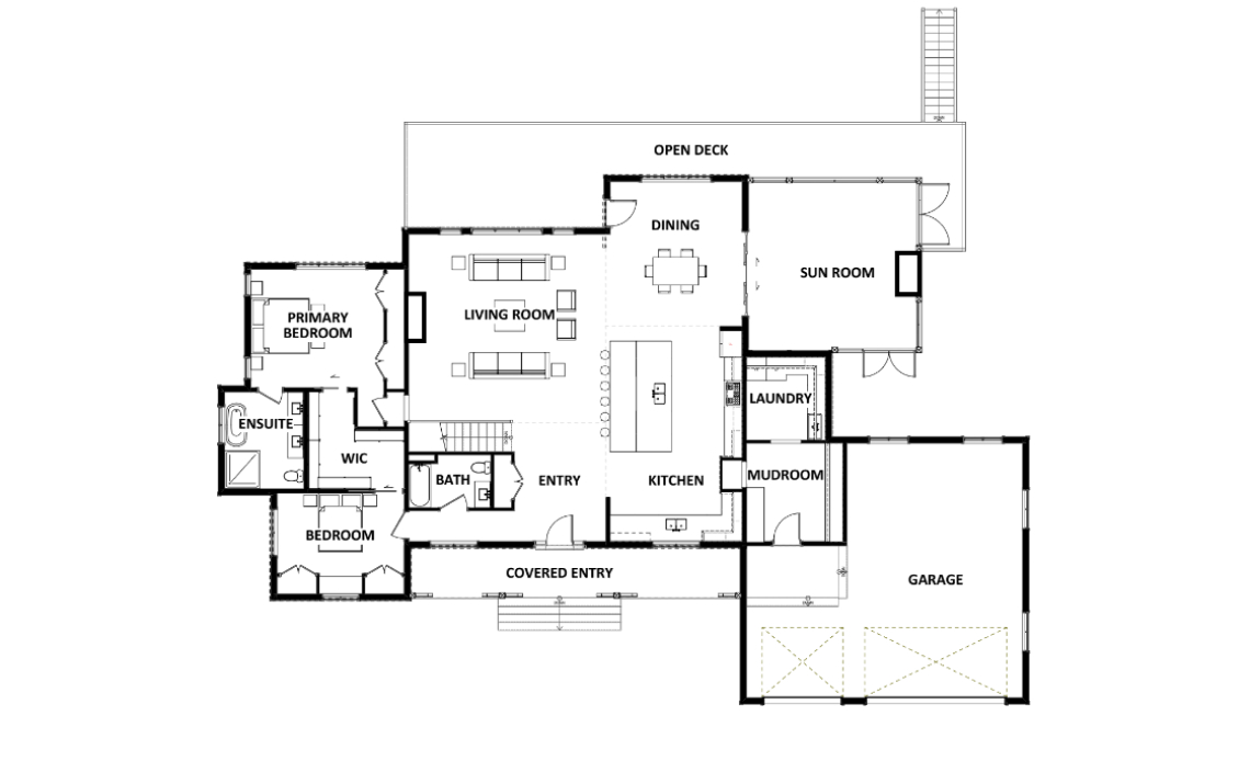 The Hillside Ranch Main Floor Plan